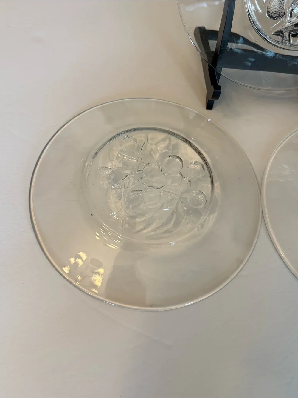 Vintage Imperial Glass Intaglio Fruit Line 900 Clear 8
